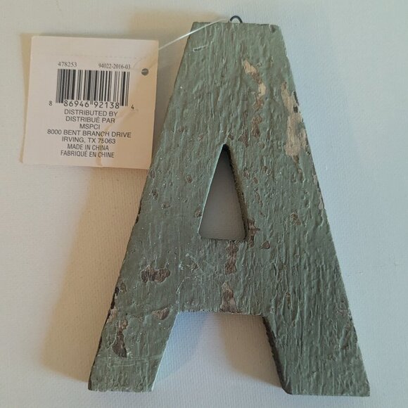 NWT Rustic Letter 'A' Wood Sign Distressed Farmhouse Michael's Home Wall Decor - Picture 2 of 6